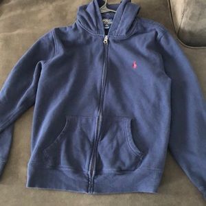 navy blue polo sweater